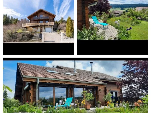 Chalet en madrier avec espace bien-être