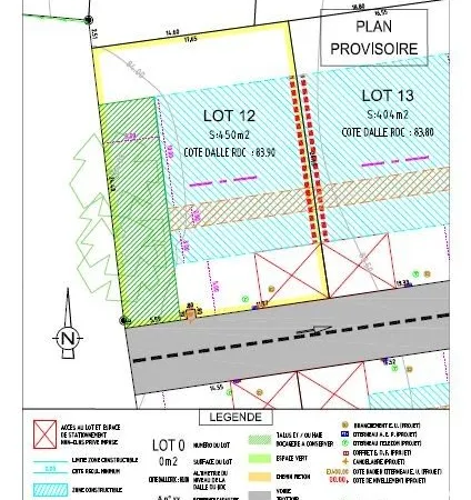 Terrain 450 m²