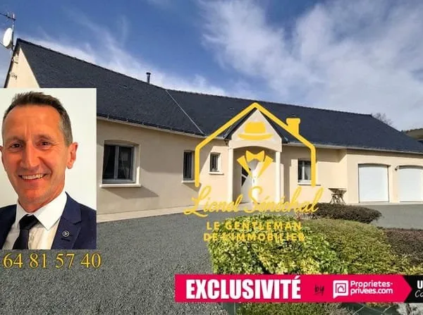 Maison entièrement de plain - pied très lumineuse et peu énergivore de 6 pièces de 110 m2 sur une pa