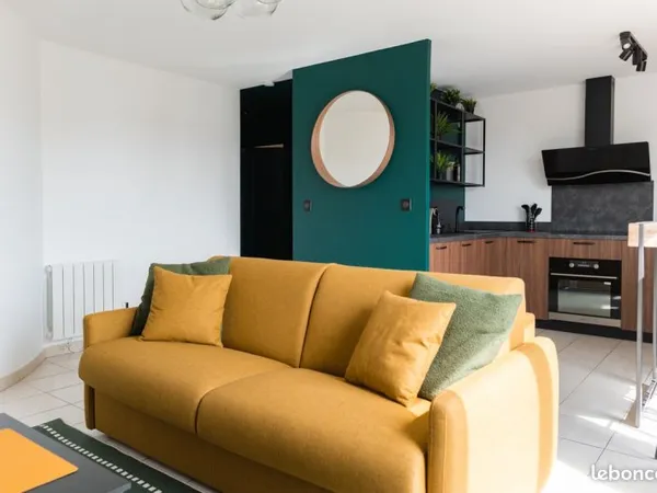 Lumineux studio de 35m², refait à neuf, entièrement équipé et meublé