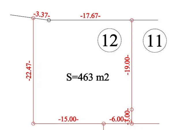 Terrain en individuel 453 m²
