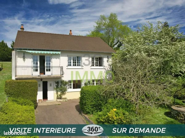 Maison 4 ch - Sous-sol total - Terrain 1360 m² - Vue campagne