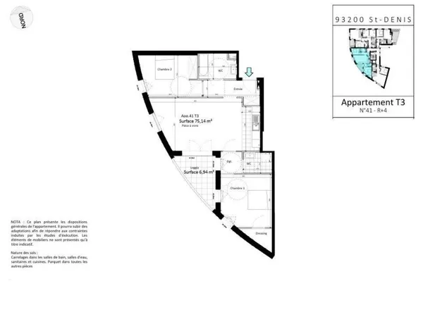 Vente Appartement 3 pièces