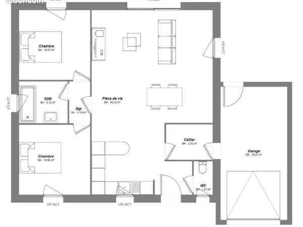 Maison 4 pièces 70 m²