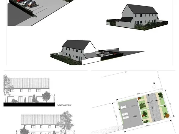 Terrain constructible de 824 m2 / permis accordé