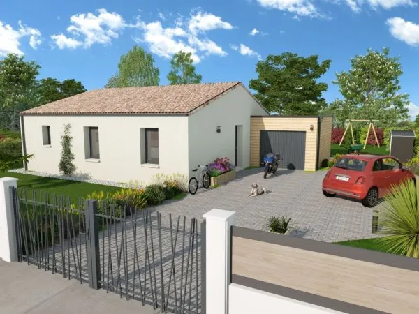 Projet de construction d'une maison 80.07 m² avec terrain à MIREBEAU (86)
