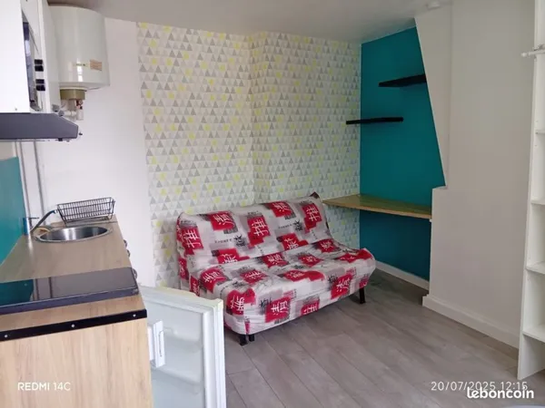 Studio meublé 14m² - Centre-ville Rouen - Idéal étudiant - 370/mois