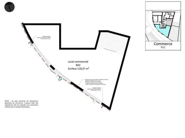 Immeuble commercial 8 pièces 183 m²