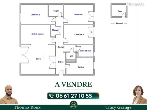 Appartement 4 pièces 82 m²