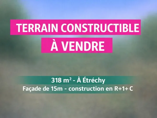 Terrain constructible à Etrechy - proche centre-ville