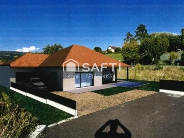 À vendre à Belley : Maison neuve hors d'eau / hors d'air de 145 m² avec garage et terrain de 579 m²