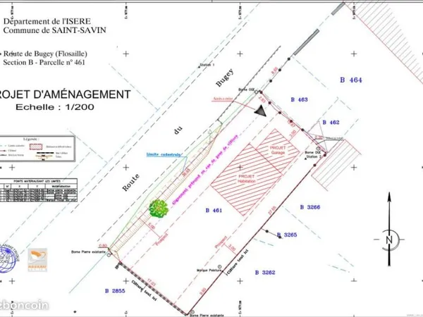 Terrain 651 m² ST SAVIN