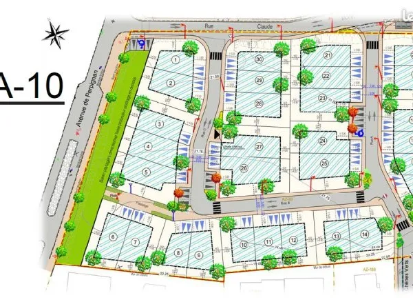 Terrain 244 m² Pia