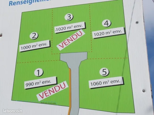 Terrain 1024 m² Chevroux