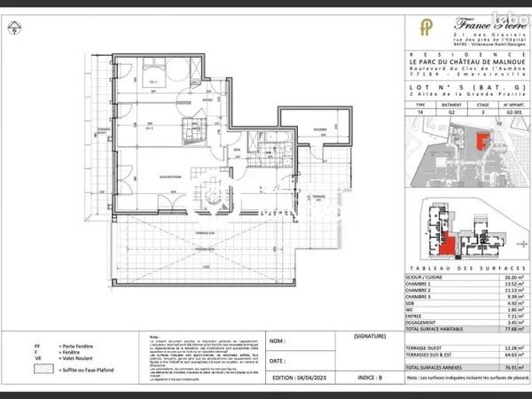 Appartement 4 pièces 78 m²
