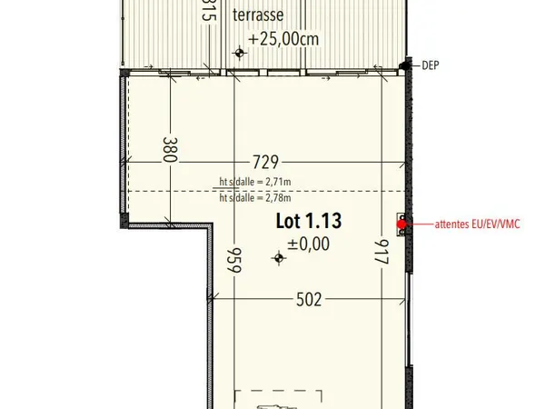 BUREAU 79,48 M2 + TERRASSE SAINT-GILLES-LES-HAUTS