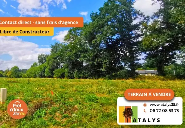Terrain viabilisé, libre de constructeur
