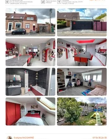 Maison semi individuelle 125m2 3 chambres jardin garage
