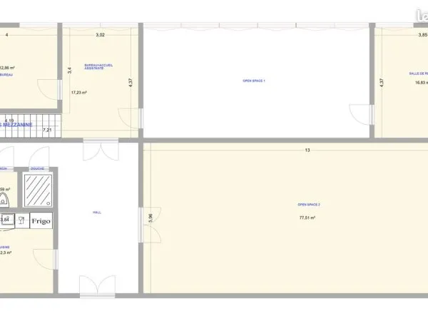 Local mixte 385m² avec revenu garanti