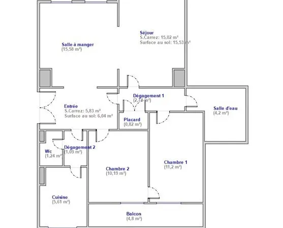 Vends appartement lumineux