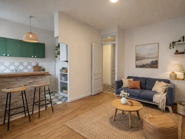Appartement 54,79 m2 T2 bis Lyon 8 Monplaisir rue Villon