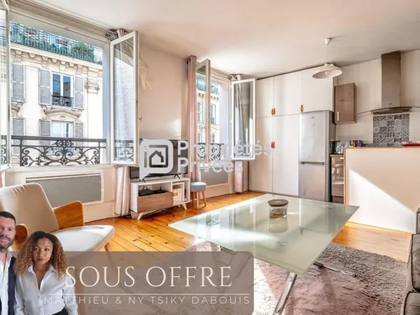 Deux pièces lumineux de 34.04m² à 2 pas du Marché de l'Olive Paris 18