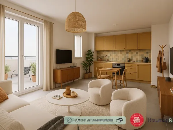3 PIÈCES de 74m² + EXT(s) de 16m² + PKG(s)