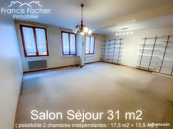 1ère annonce Strasbourg Gare appartement F3 de 71 M2 à rénover