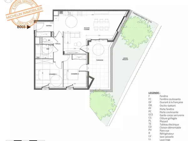 Appartement 3 pièces 74 m²