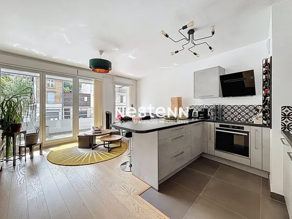 ISSY LES MOULINEAUX - Appartement traversant 4 pièces de 85,51m² avec terrasses dans un immeuble réc