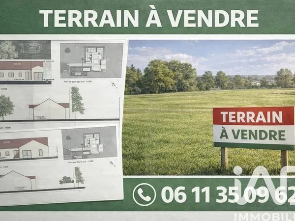 Terrain constructible 1168 m²