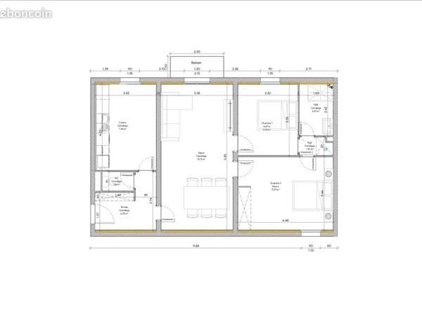 Appartement T3 - 71m² avec balcon et garage - Disponible juin 2026