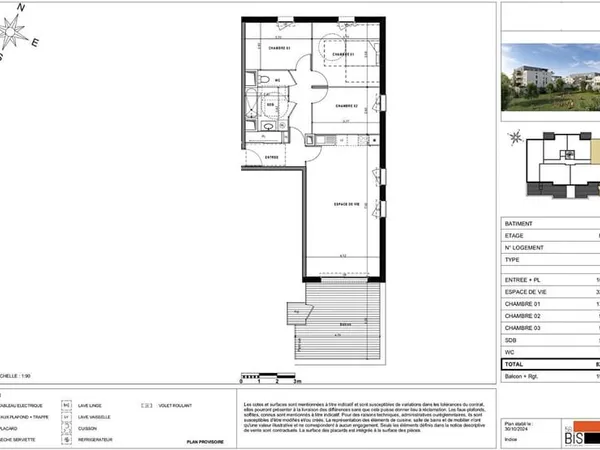 SCIEZ - Appartement T4 - 82.65m²