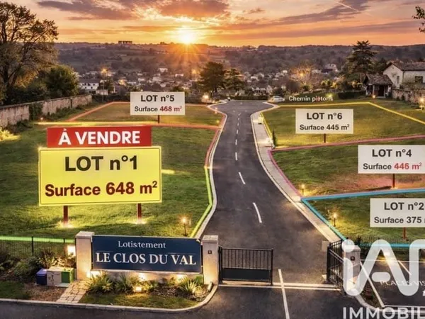Terrain 648 m²