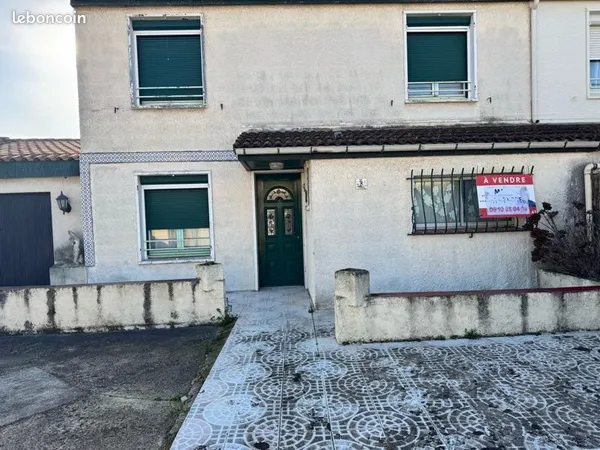 Maison 100m2 - sur terrain 3 faces de 468m2