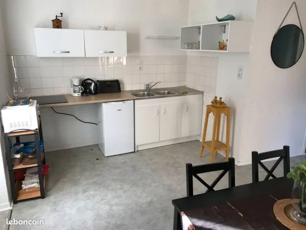 Beau T2/T3 meublé 50M2 Romans centre, cours privative