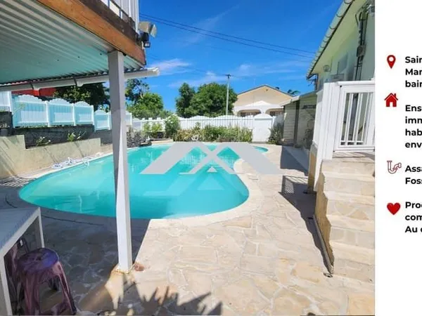 Maison F4 + dépendances 359 m² Saint Joseph