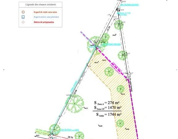 Terrain constructible 1 744 m² - Libre de constructeur - Chemin de la Girotte