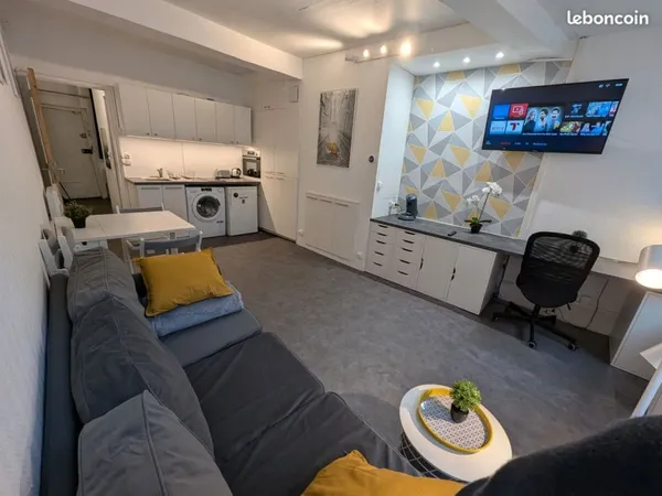 Hyper Centre Vieux Marché - Apt Meublé T2 2 pièces 29 m² - Internet Fibre Eau Inclus