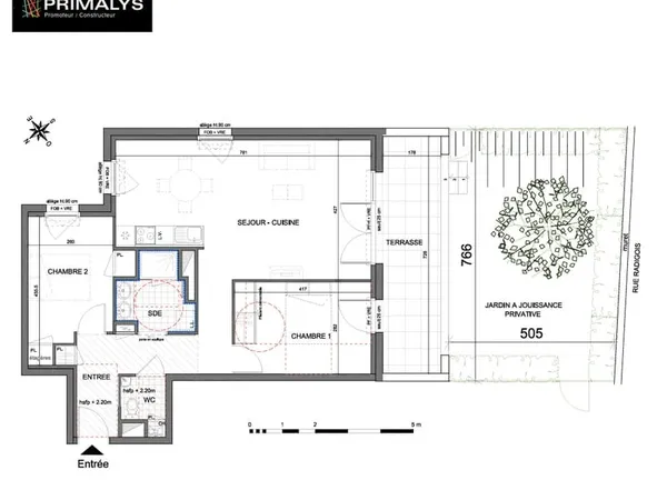 Appartement T3 70.20m2 avec jardin - Saint Herblain