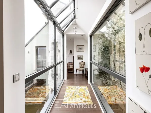 Maison d'Architecte avec Jardin et Patio Zen