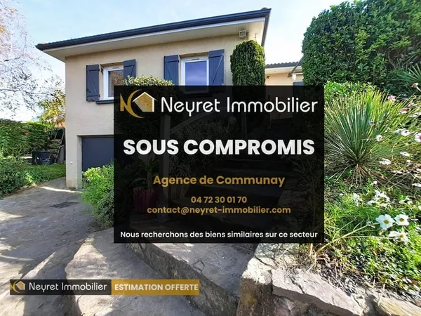 Communay - Maison individuelle- 4 chambres- 1 bureau- piscine hors-sol- 799m2 de terrain