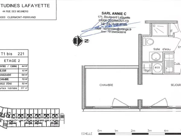 Appartement 1 pièce 22 m²