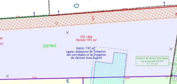 Terrain 991m2 - saint pierre ligne paradis / basse terre les haits