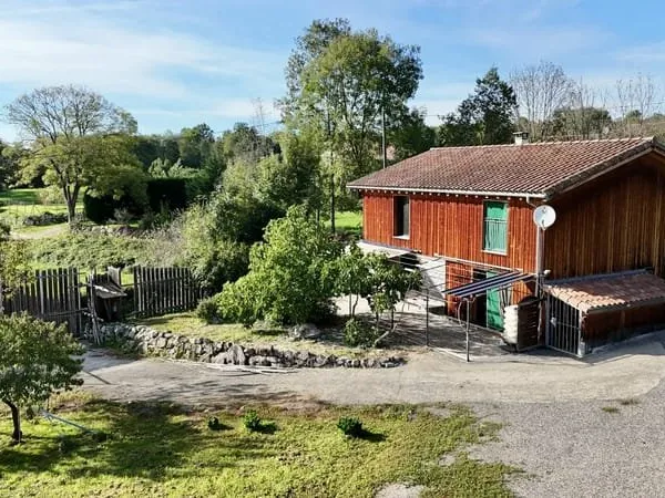 MAISON OSSATURE BOIS AVEC JARDIN