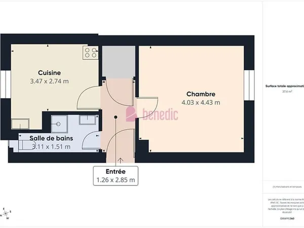 Appartement Metz F1 loué - proche gare et commodités