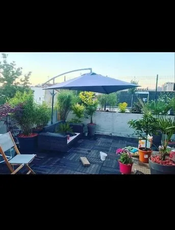 Duplex saint denis T3 rooftop toit terrasse + balcon cave plein sud sans vis à vie