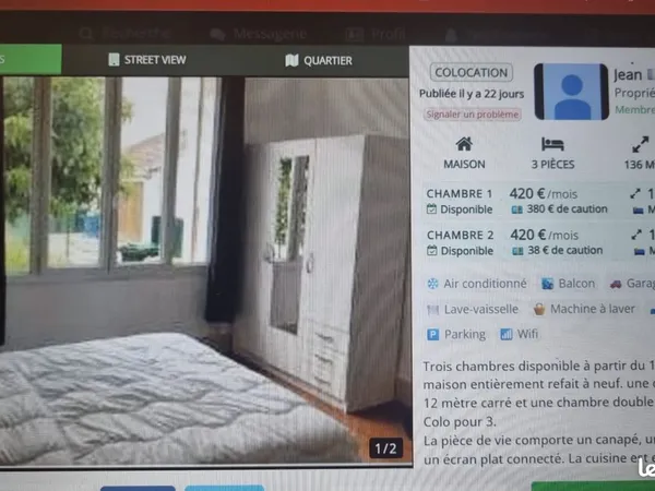 Chambre meublée à Toulouse