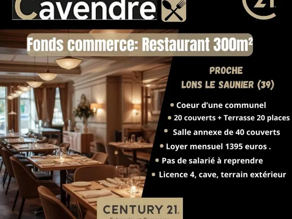 Restaurant 300 m² LONS LE SAUNIER