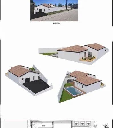 Terrain avec projet construction